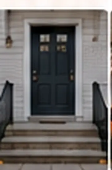 Classic front steps before decoration